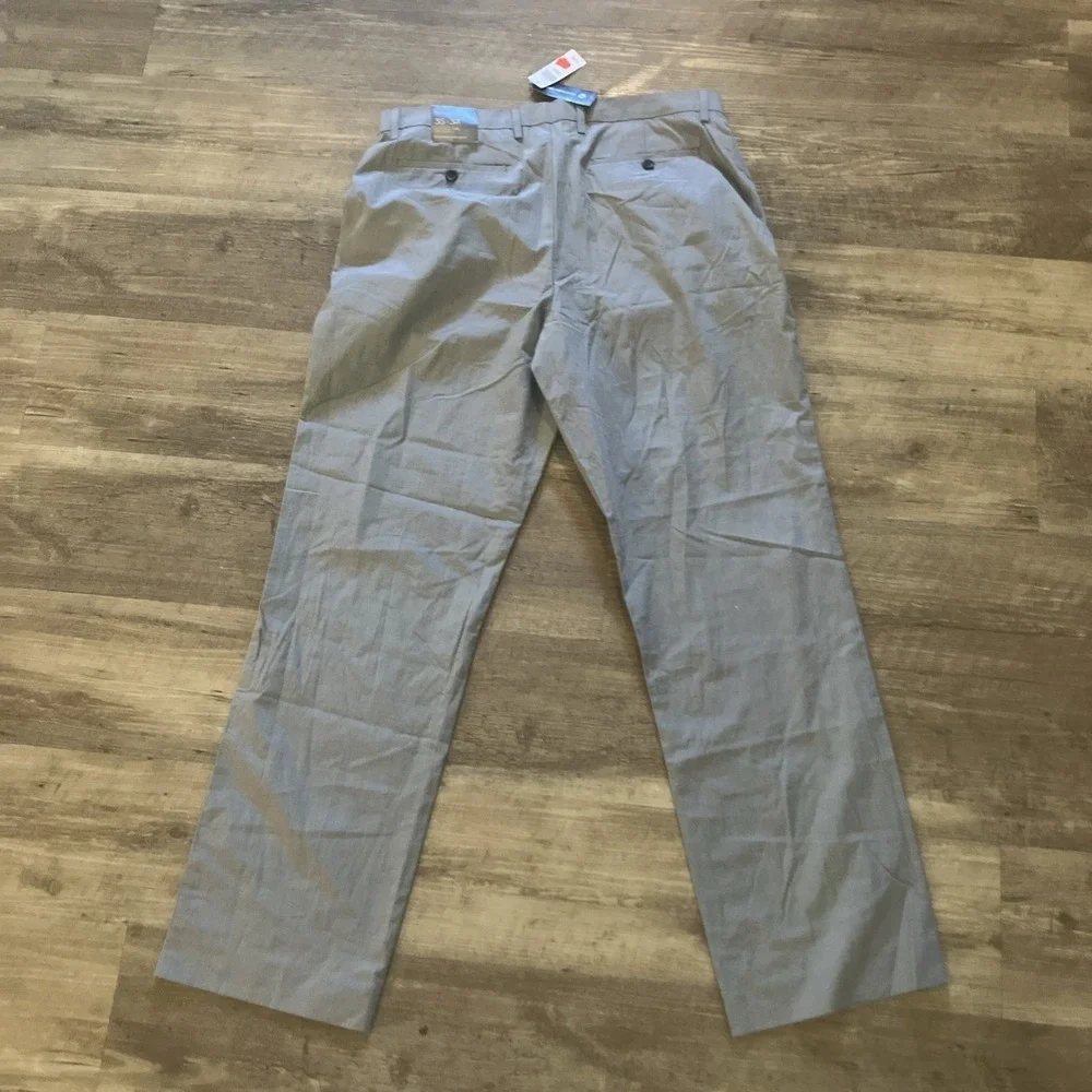 Banana Republic Mens Sz 35x32 Gray Non-Iron Tailored Straight Pants Dress